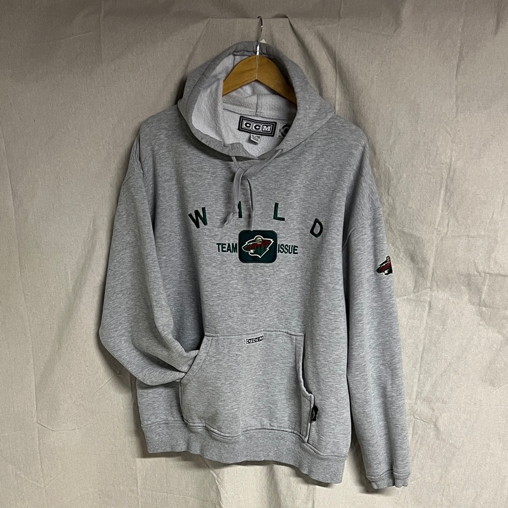 CCM Heather Gray Wild Team Issue Hoodie